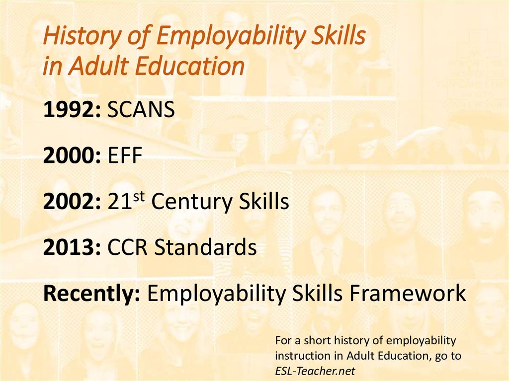 History of Employability Skills in Adult Education