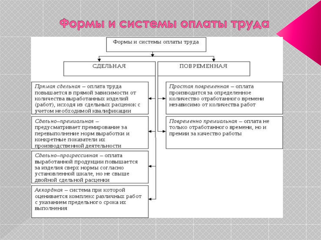 Система заработной платы схема