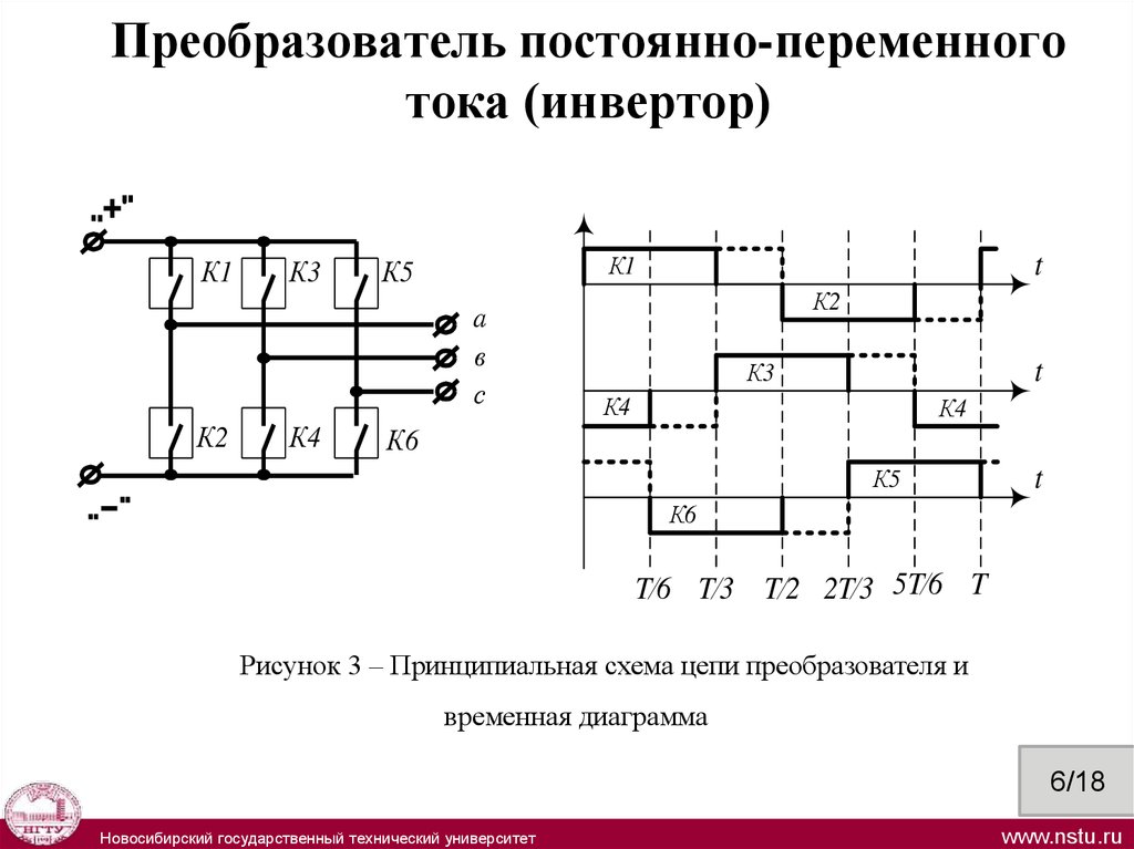 Инвертор постоянного тока в переменный схема