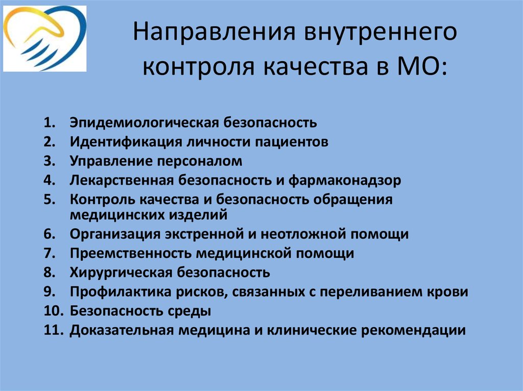 План проверок внутреннего контроля качества и безопасности медицинской деятельности