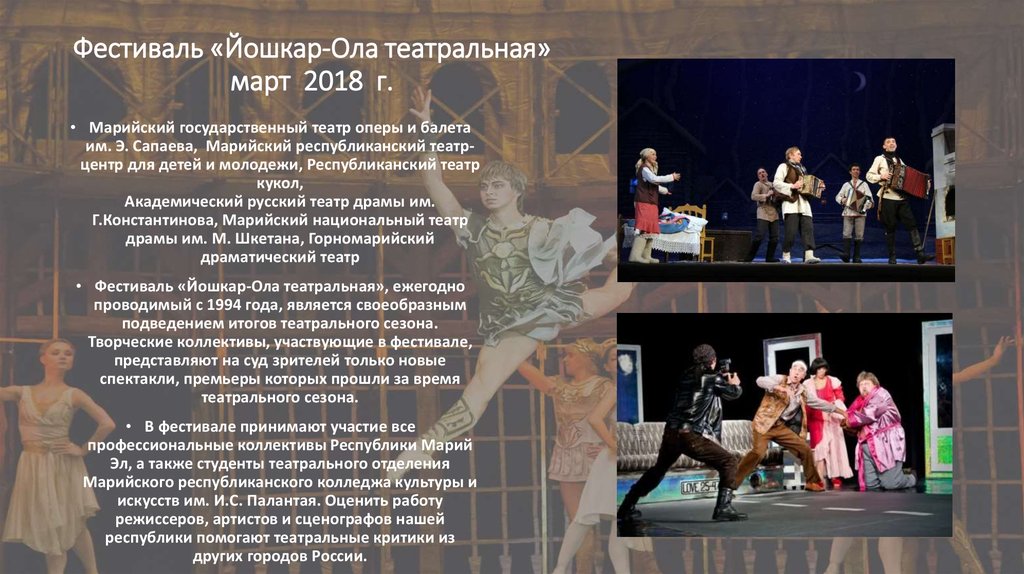 Фестиваль «Йошкар-Ола театральная» март 2018 г.