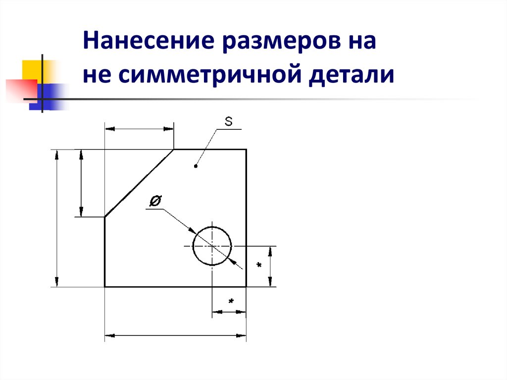 На чертеже детали проставляют. Простановка размеров на симметричной детали. Нанесение размеров на симметричных деталях. Нанесение размеров толщина детали 4 мм. Нанесение размеров на чертежах деталей.