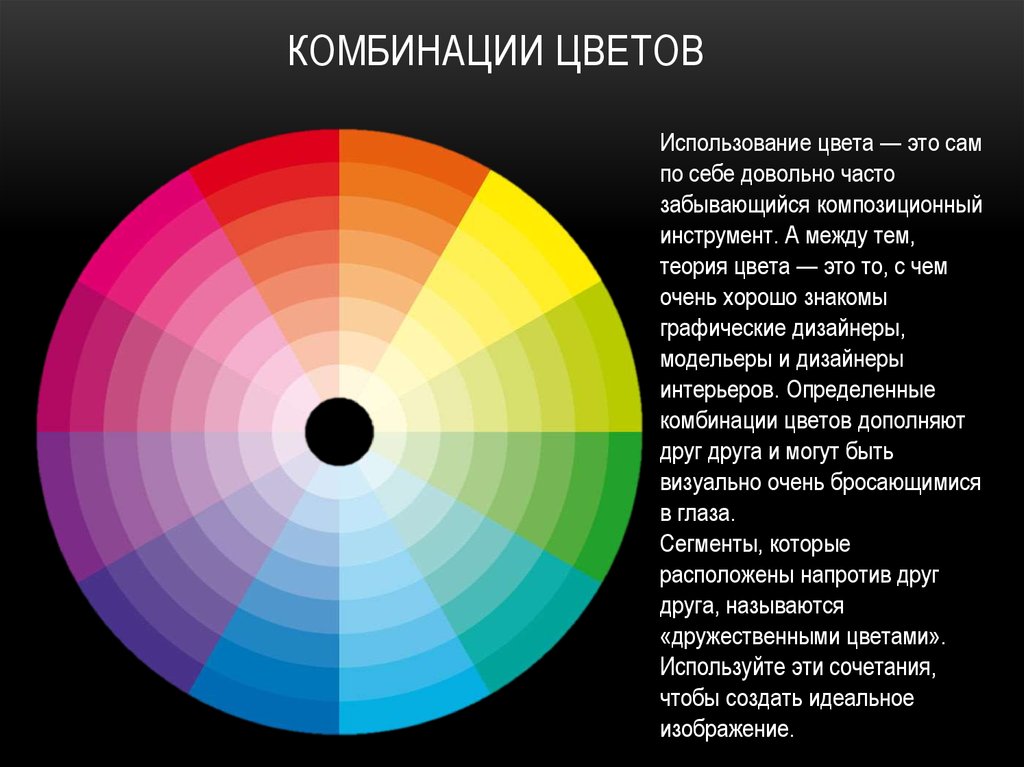 Сочетания цветов презентация