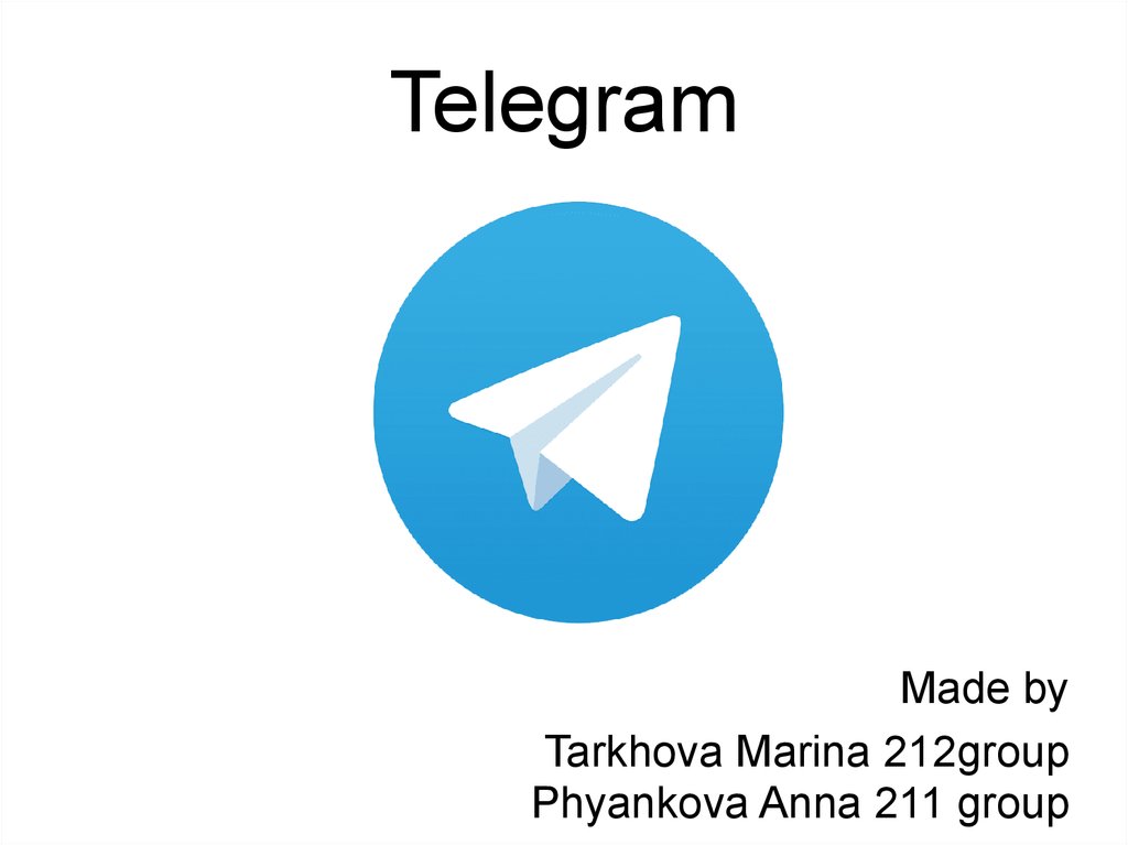 Telegram - online presentation
