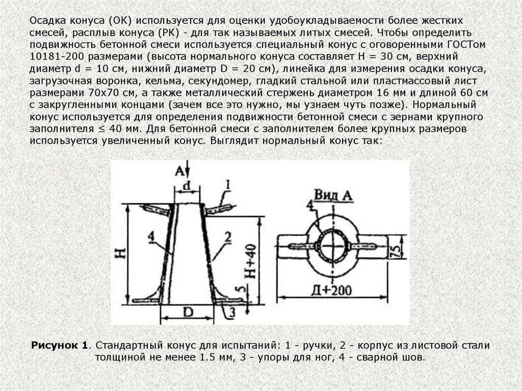 Конус абрамса. Замер осадки конуса бетонной смеси. Подвижность бетона п3. Осадка конуса п4 для бетона. Определение подвижности бетонной смеси конусом.