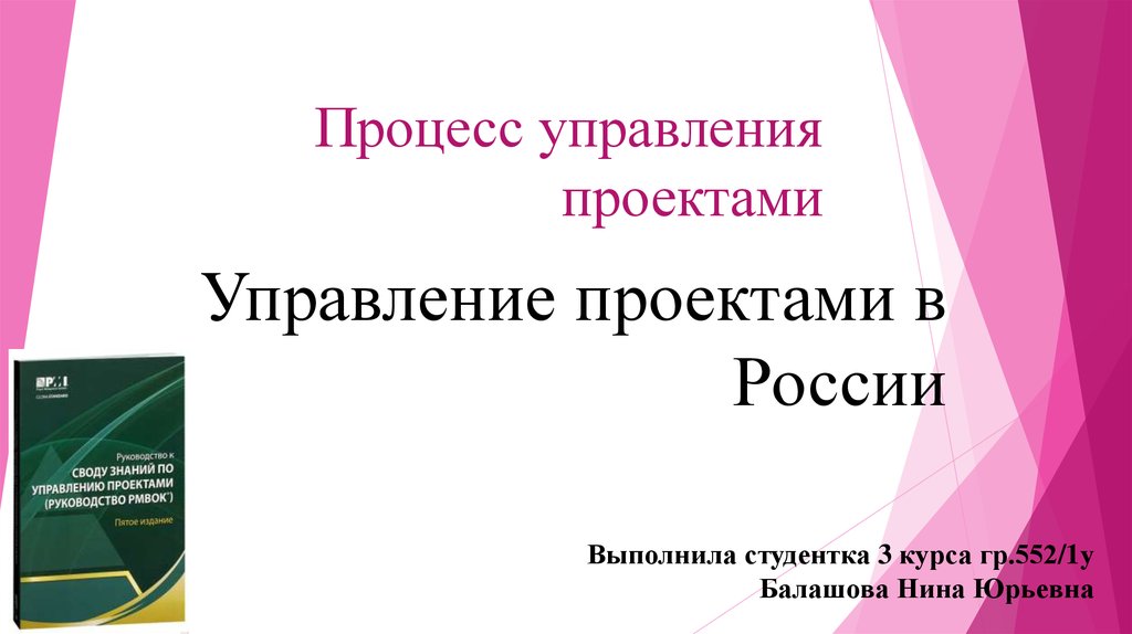 Руководство к своду знаний по управлению проектами руководство рмвок