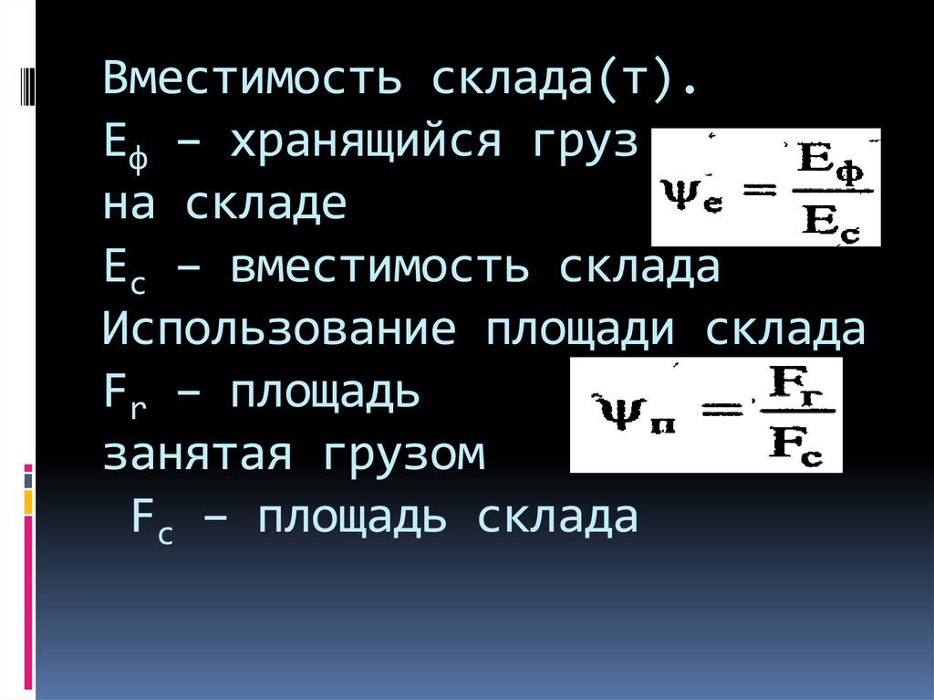 Наличие и использование площадей