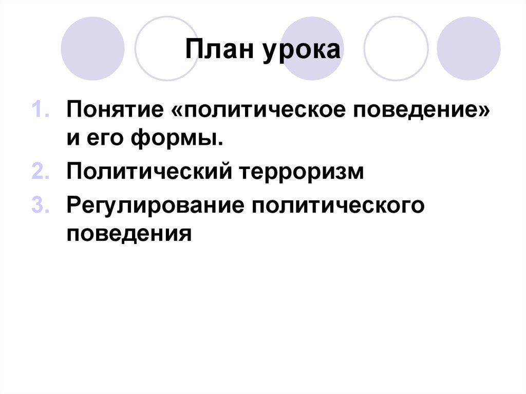 Сложный план по обществознанию политическое поведение