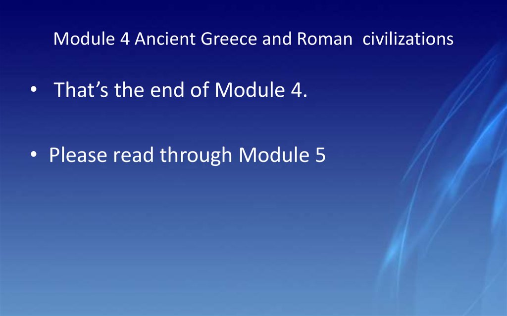 Module 4 Ancient Greece and Roman civilizations