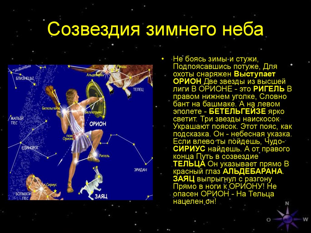 Легенда об орионе презентация