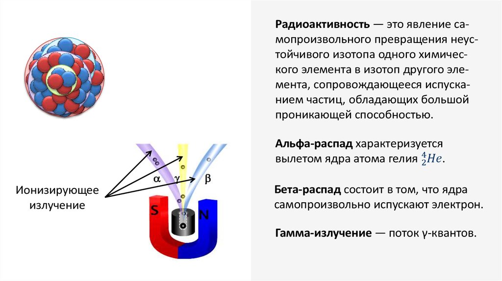 Ядро атома радиоактивность