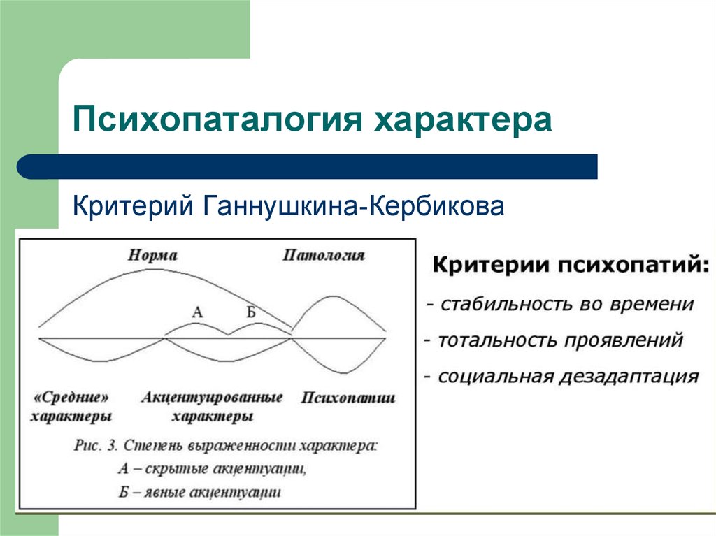 Критерии психопатии