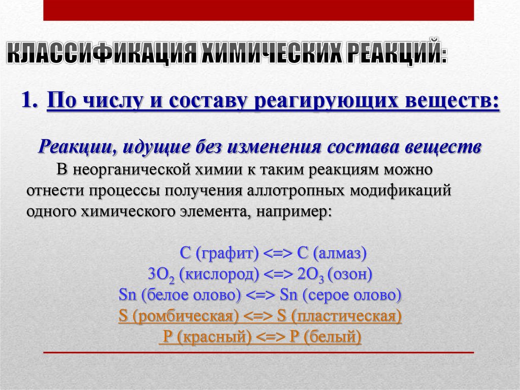 Классификация химических реакций по различным признакам 9 класс презентация