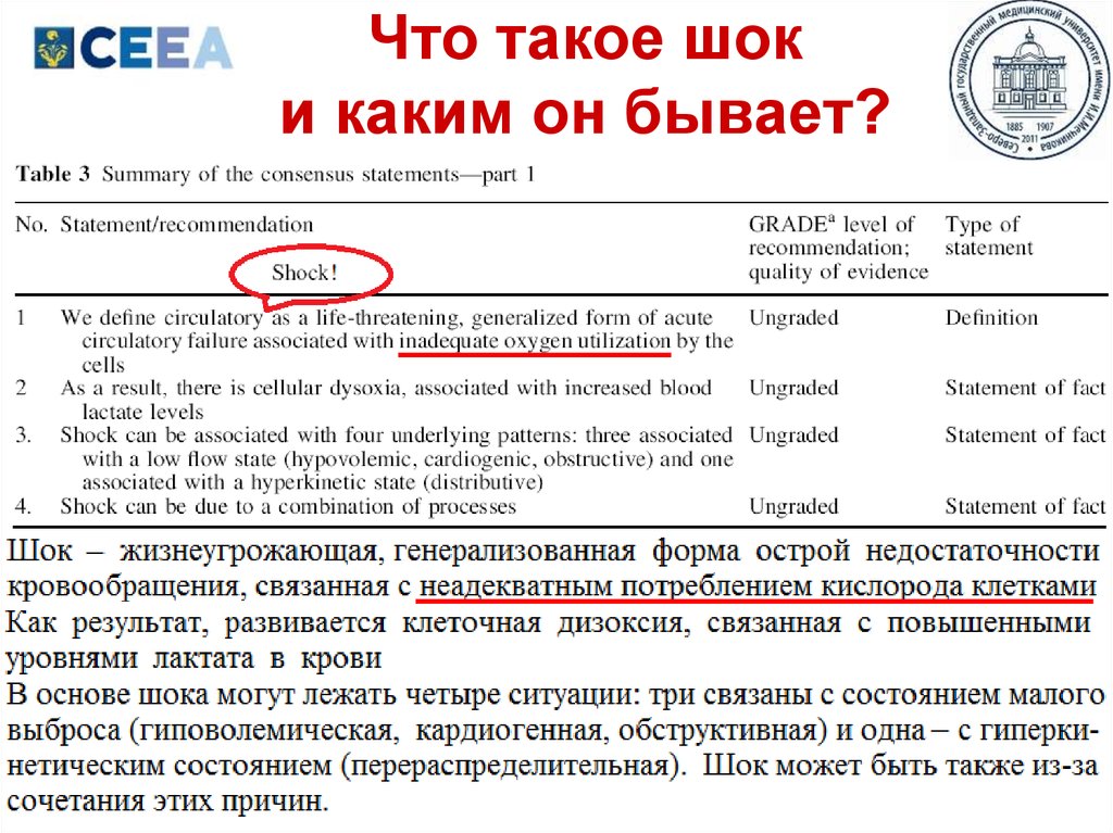 Что такое шок. ШОК. В основе шока могут лежать:. Какой может быть ШОК. Чем может быть вызван ШОК.