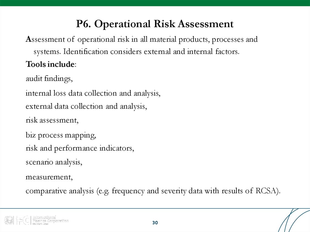 P6. Operational Risk Assessment