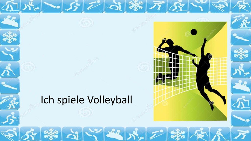 Ist sport. Рамка для текста волейбол.
