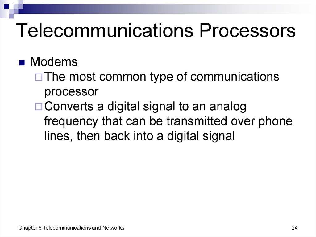 Telecommunications Processors