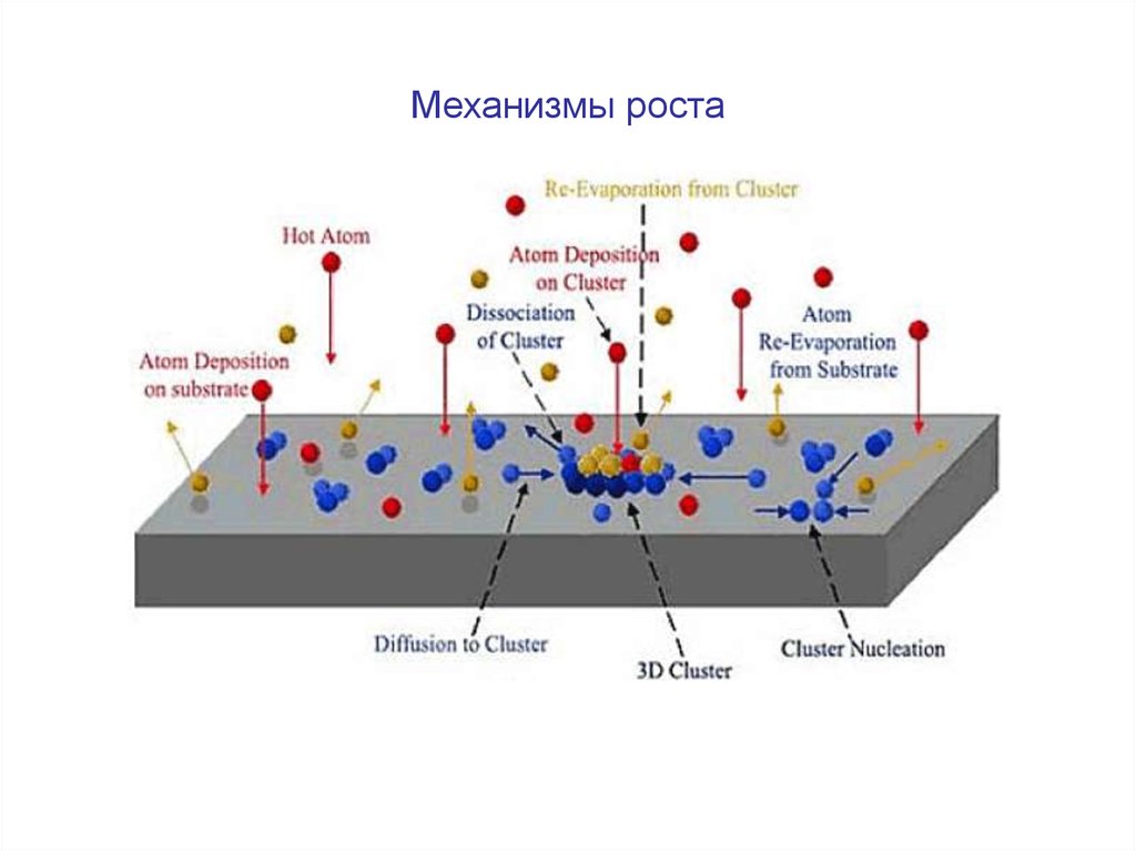 Механизмы роста. Механизмы роста пленок. Механизмы роста тонких пленок. Механизм роста кристаллов.