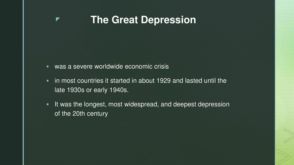 The Great Depression