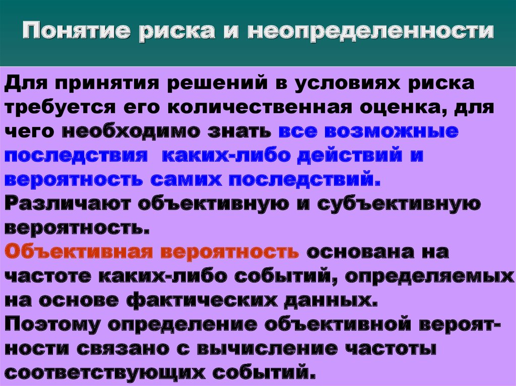 План действий в условиях неопределенности набор правил