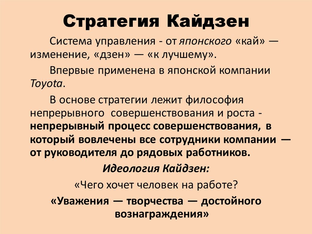 Концепция кайдзен презентация