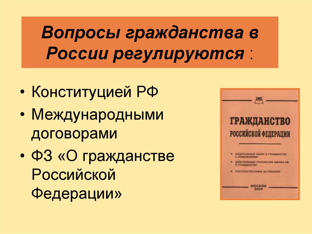 Гражданство как правовая категория презентация