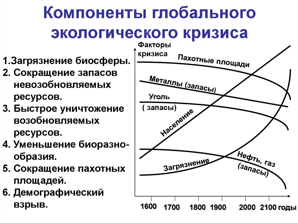 Экологический кризис как глобальная проблема план