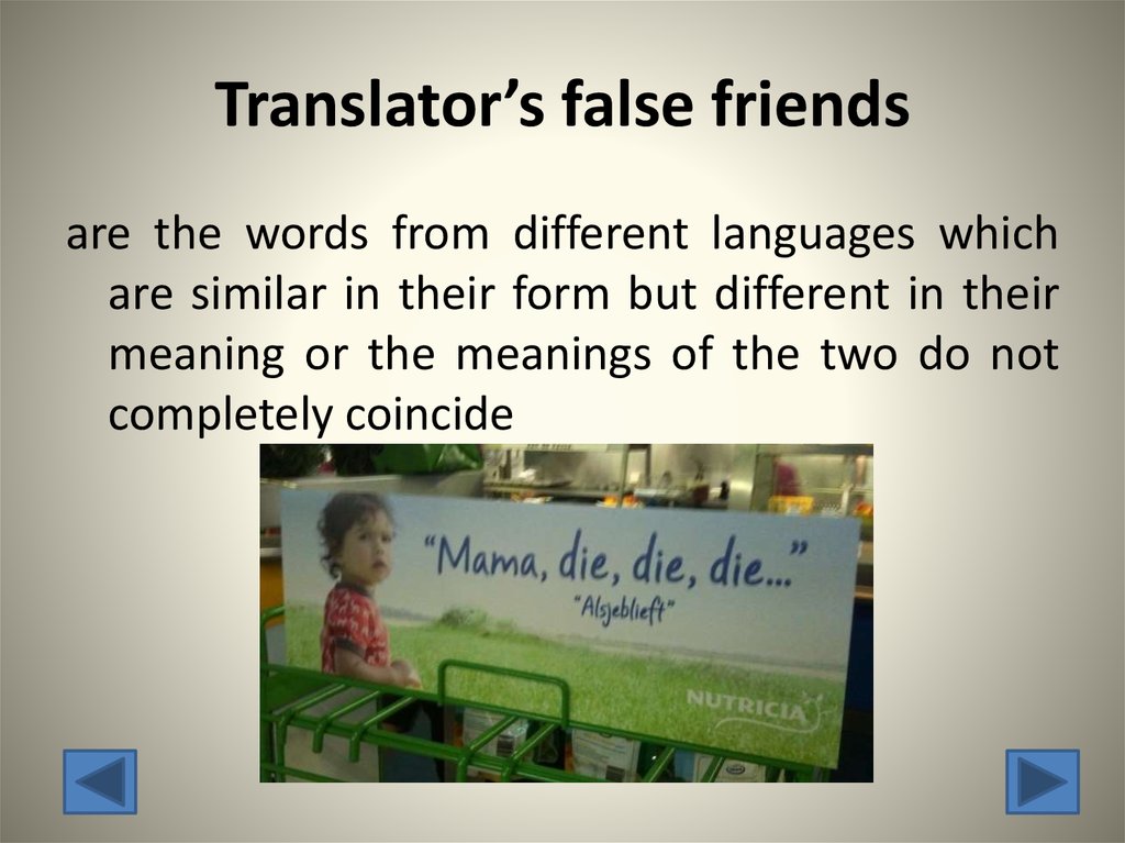 Translator’s false friends