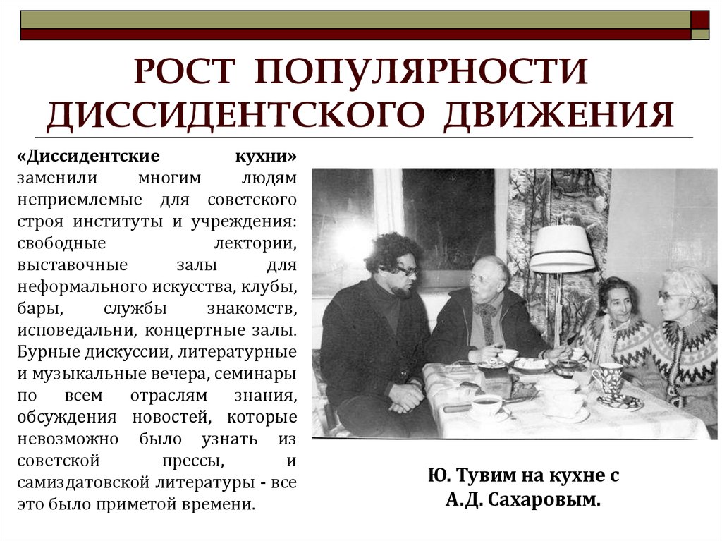 Диссидентское движение в ссср годы. Рост диссидентского движения. Диссидентские кухни. Диссидентское движение в СССР советские диссиденты. Диссидентское движение в СССР В 60-80 годы.