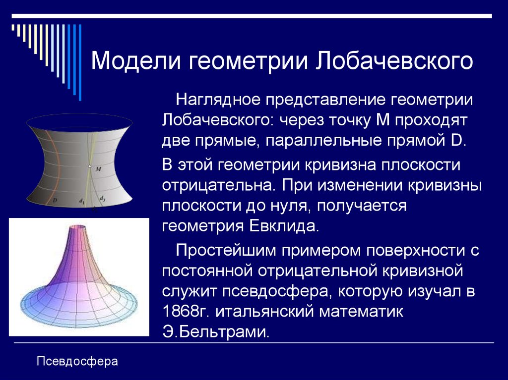 Проект на тему геометрия лобачевского