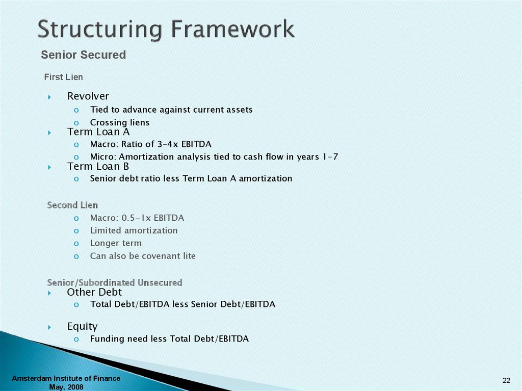Structuring Framework