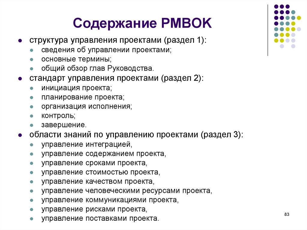 Управление содержание проектами