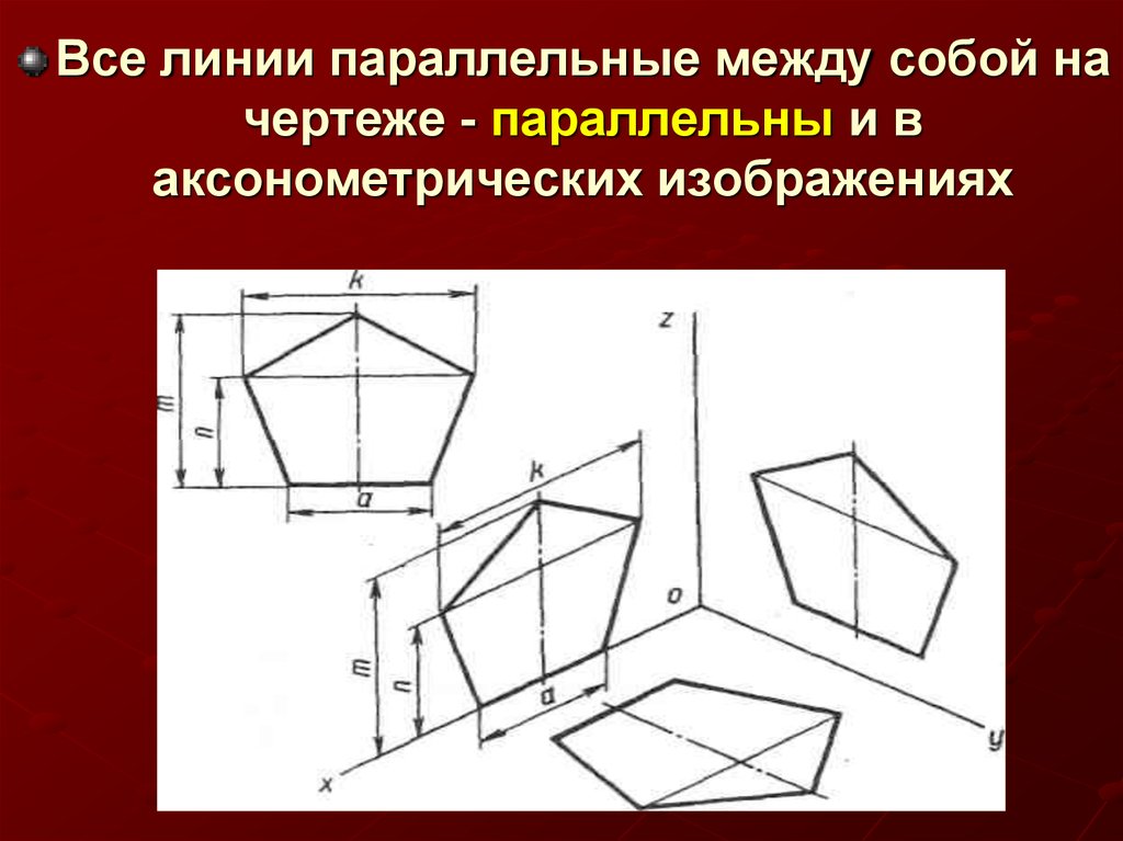 Параллельность в чертеже