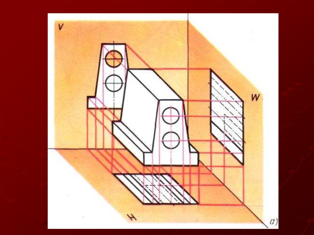Проекция изображения. Проекция. Проецирование детали на три плоскости. Проекция детали в трех плоскостях. Проекция главного вида.