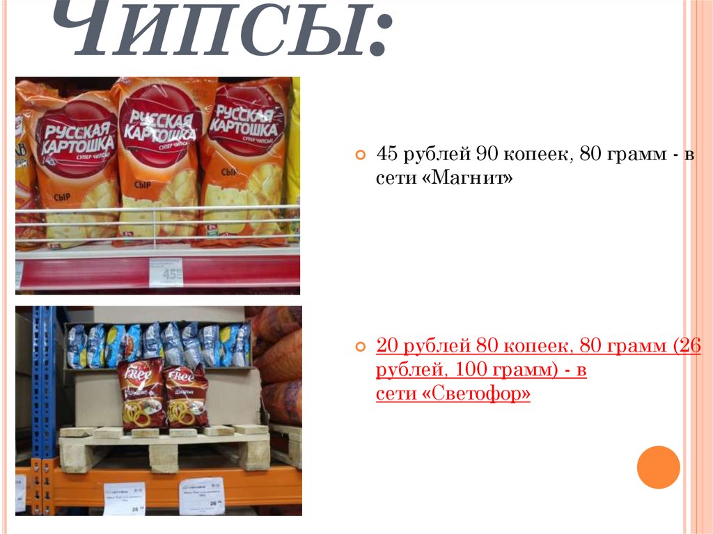 Продукты на 100 р