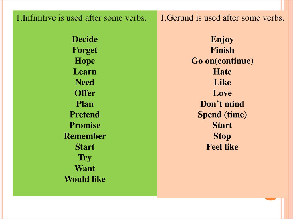 Gerund Or Infinitive Online Presentation