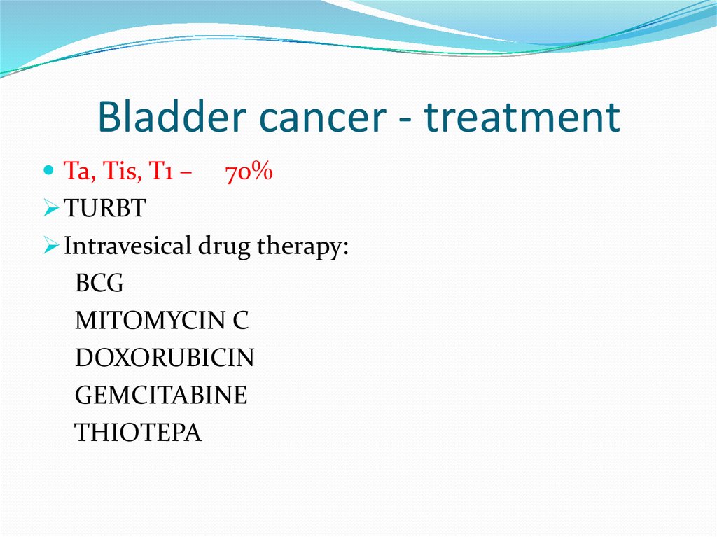Bladder cancer - treatment