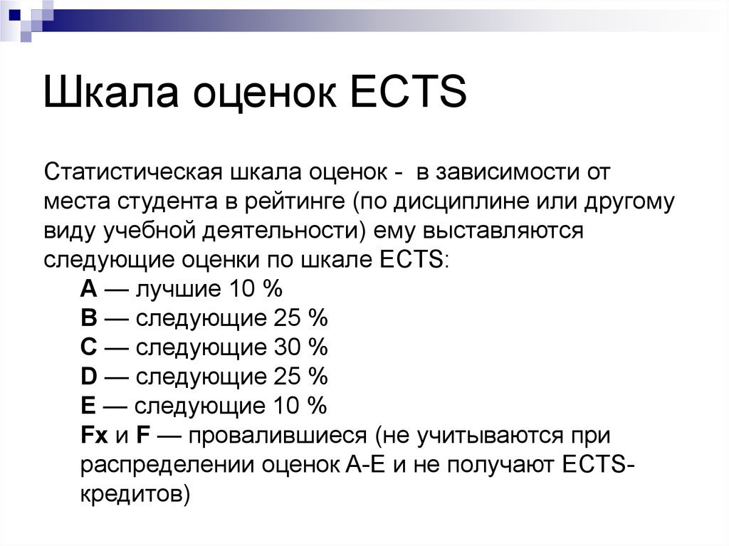 Шкала оценок ECTS