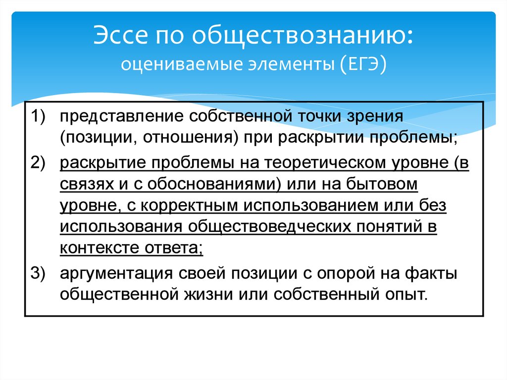 План эссе по обществознанию 8 класс