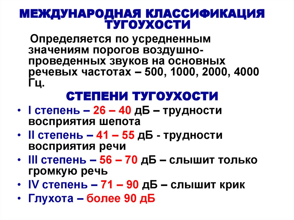 Степени слуха. Международная классификация степеней нарушения слуха. Классификация снижения слуха i степени?. Международная классификация тугоухости. Степени снижения слуха по воз.