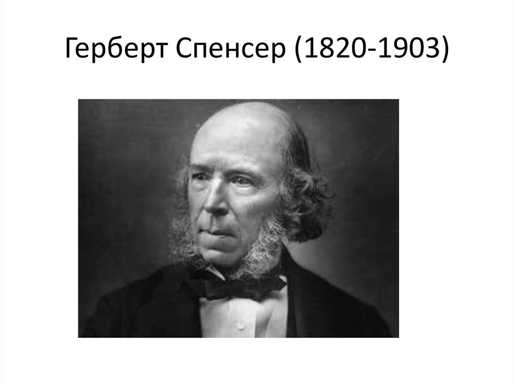 Герберт спенсер презентация