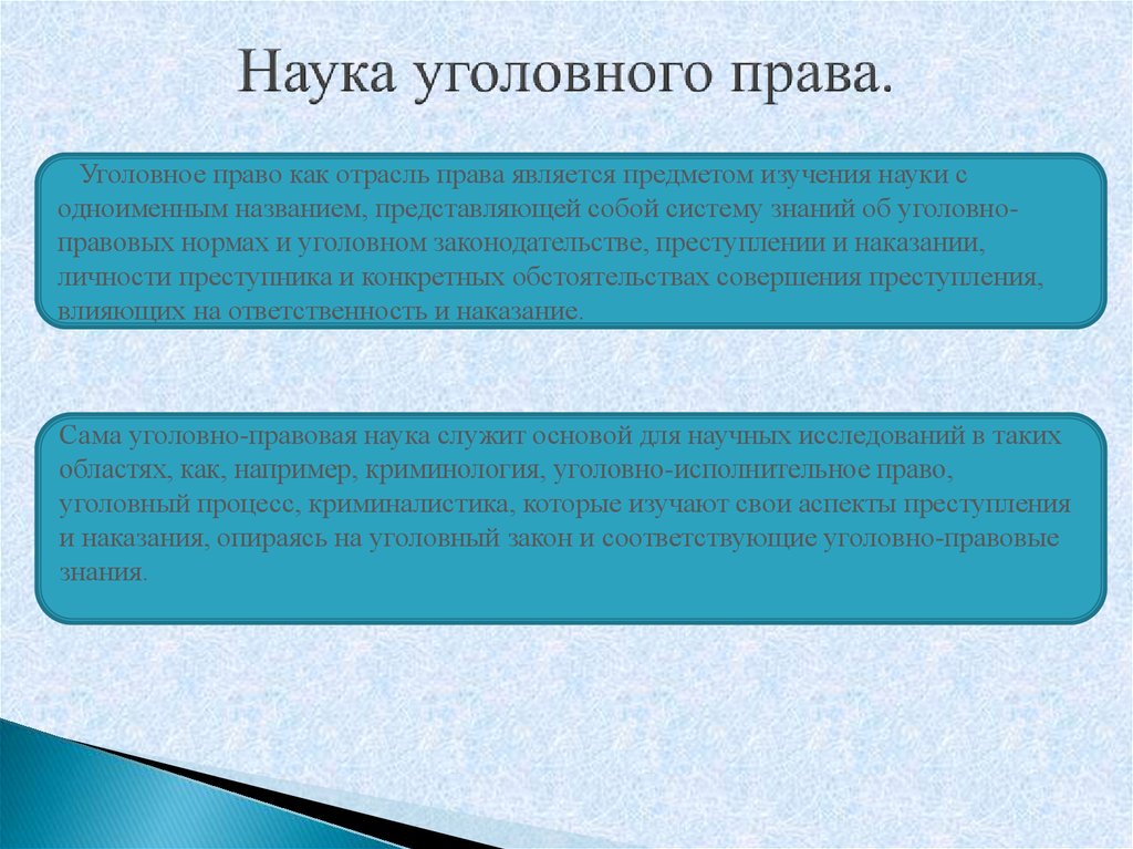 План уголовное право как отрасль российского права