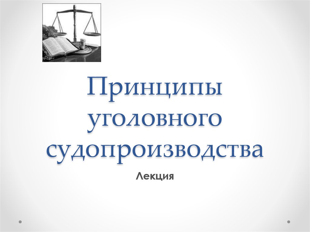 Принципы уголовного судопроизводства презентация