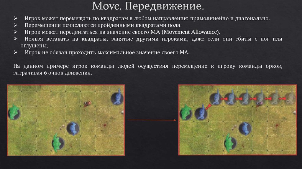 Перемещение move. Передвижение по квадрату.