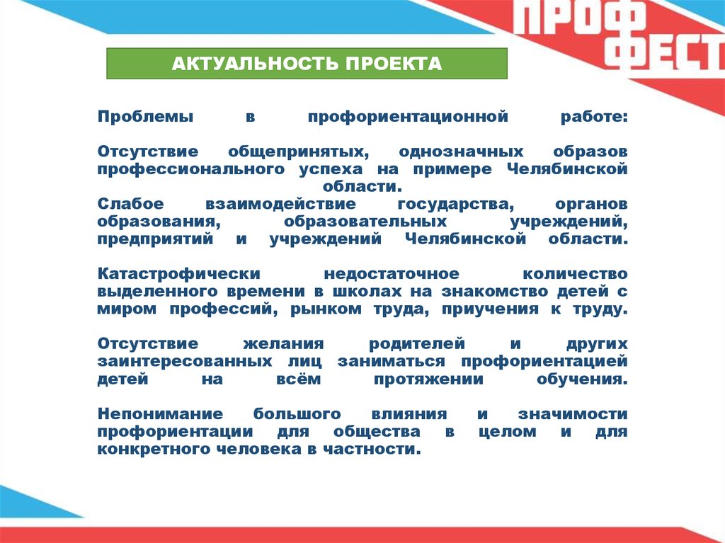 Разделы профориентации