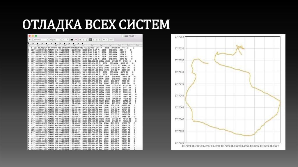 ОТЛАДКА ВСЕХ CИСТЕМ