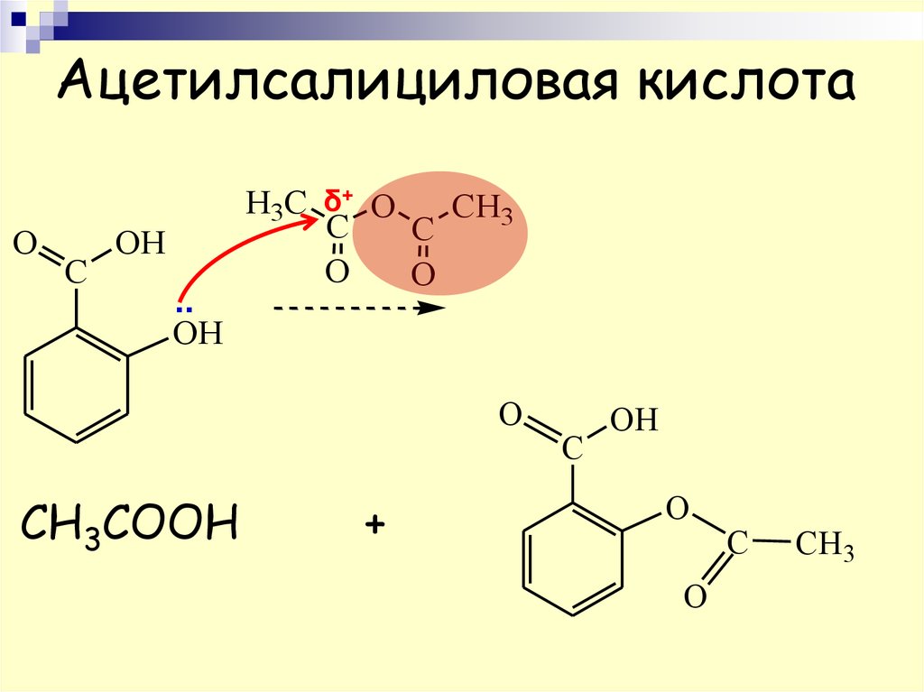 Схема получения ацетилсалициловой кислоты из фенола