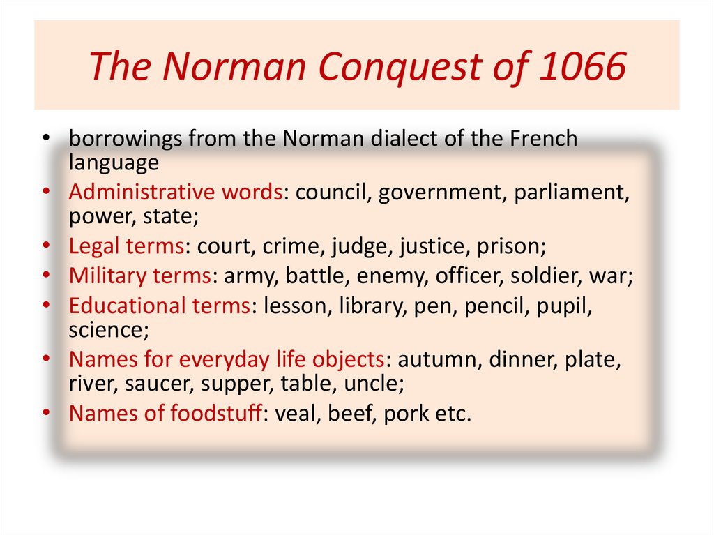 Has not period. The Norman Conquest (1066).. Norman Conquest of England. Norman Conquest of Britain. Еру тщкьфт сщьйгуые.