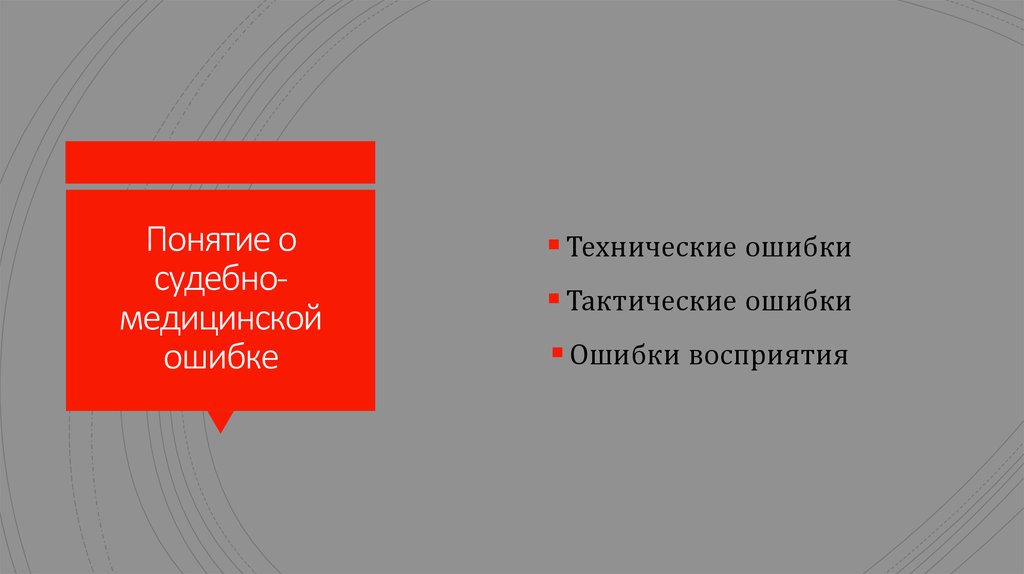 Понятие о судебно-медицинской ошибке