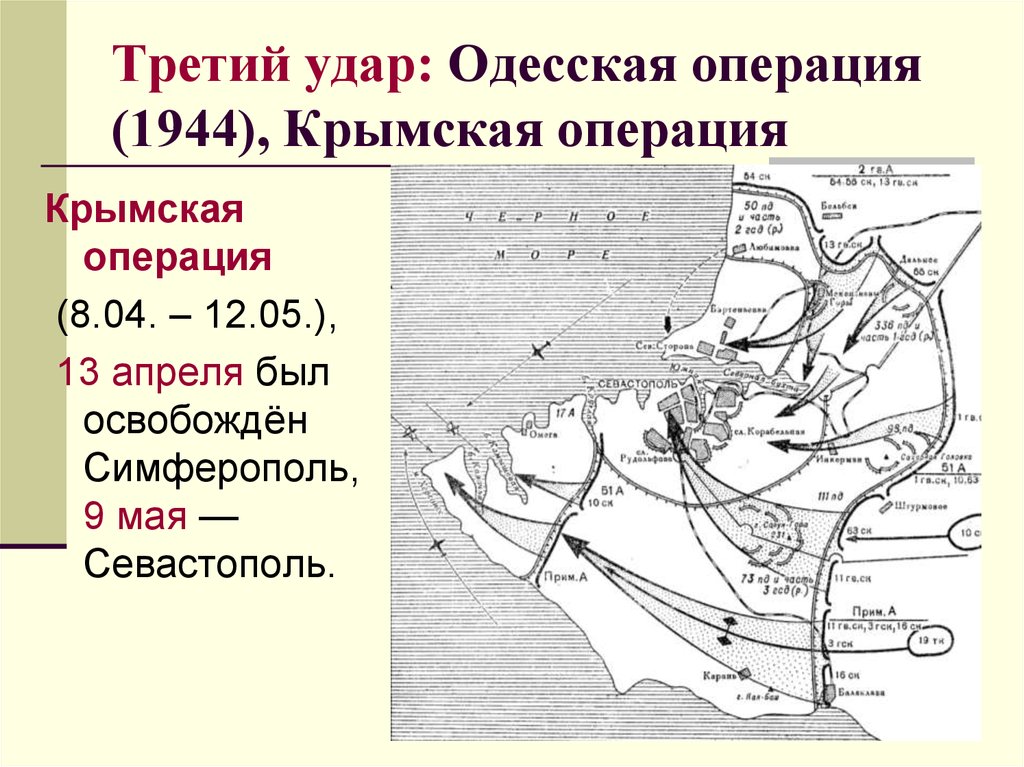 Освобождение крыма карта